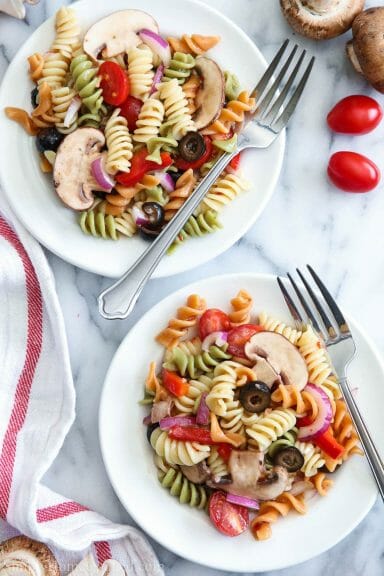 Tri Color Pasta Salad Video Feastfulcuisine