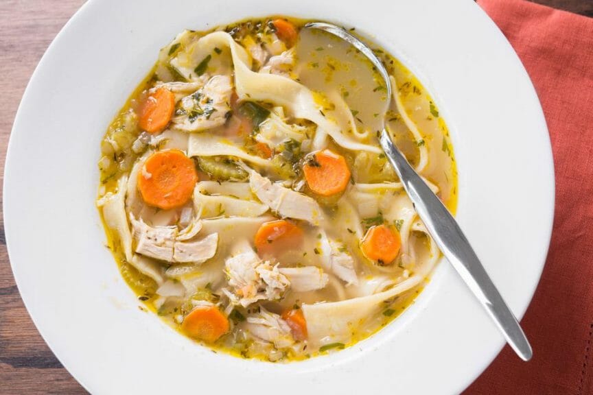 Recipe for Grandmother’s Chicken Noodle Broth - feastfulcuisine.com