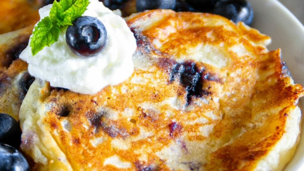 Blueberry Ricotta Pancakes - Cooking Fanatic - feastfulcuisine.com